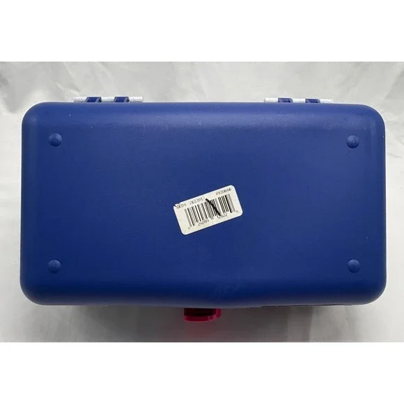 Vintage Caboodles Make Up Storage‎ Organizer Hard Case Mirror 2622 Gray Purple - Picture 9 of 12